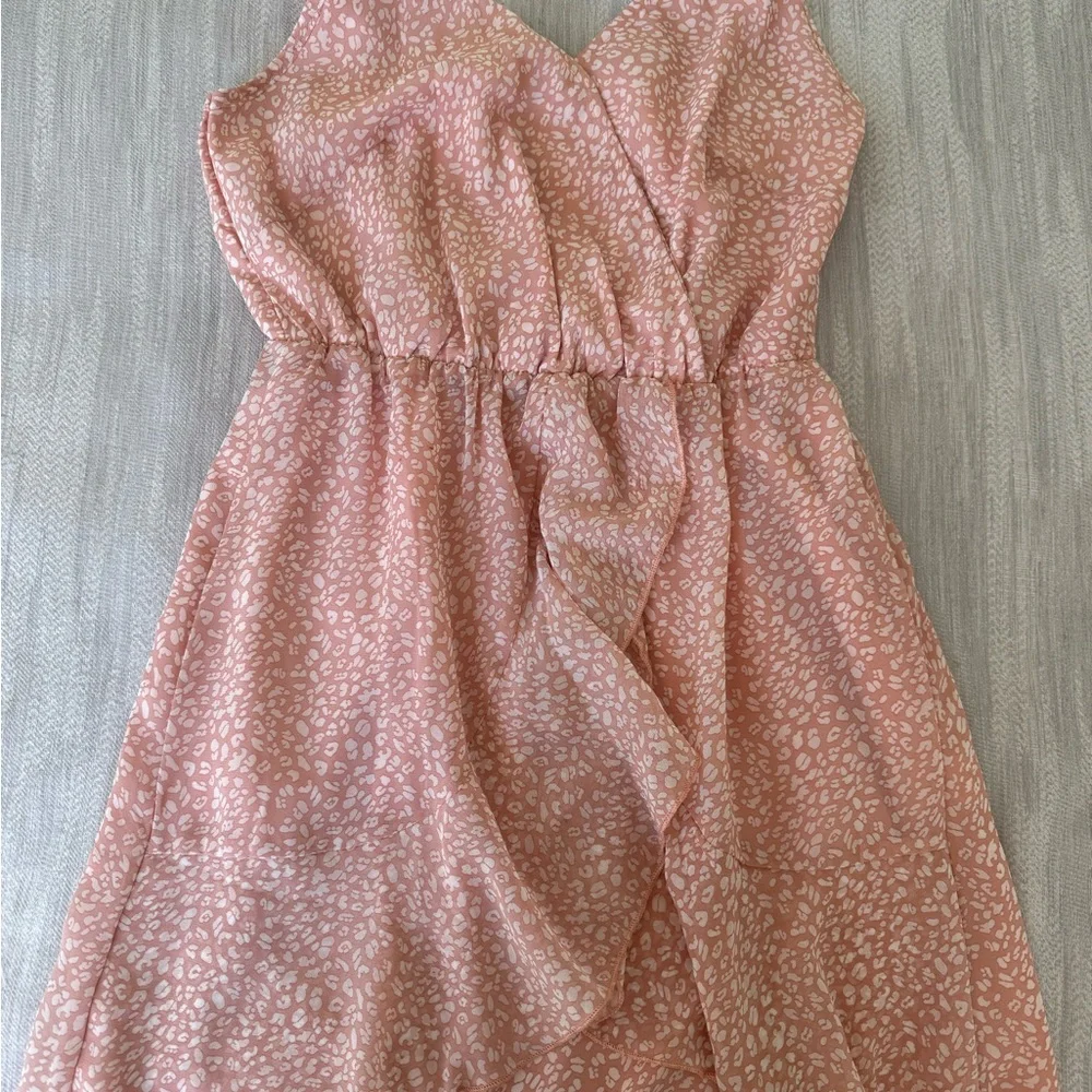 Pink Leopard Print Ruffle Slip Dress - Picture 5 of 5